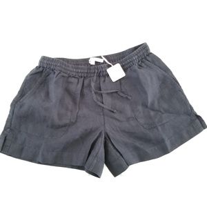 Calypso St. Barth Podriga Navy Linen Shorts New